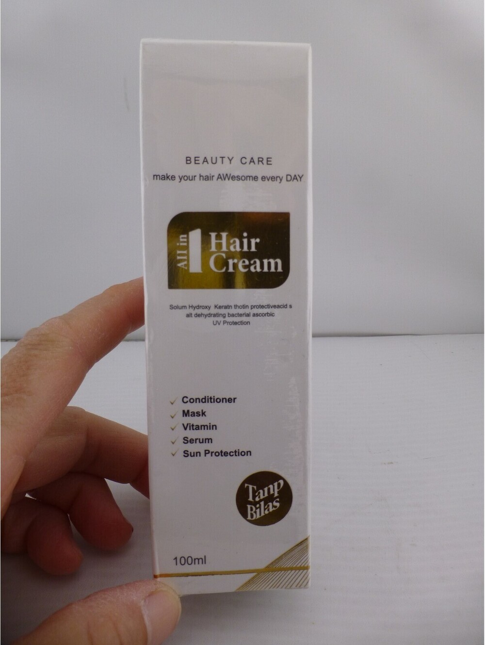 Tanp Bilas All in 1 Hair Cream Mask 100ml Deep Moisturizing Damage Repair UV Q8